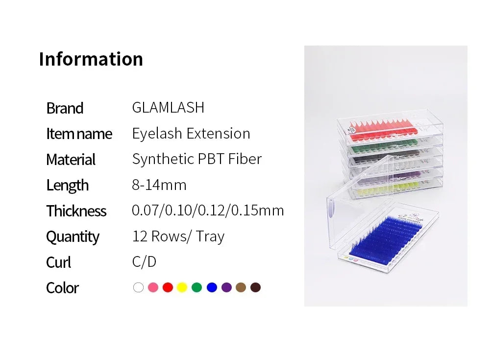 GLAMLASH Coloured Lashes VXN Beauty