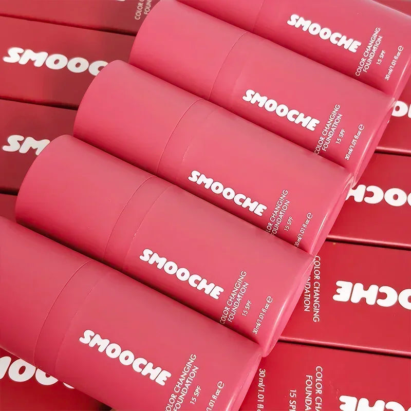 Smooche SPF15 Color Changing Liquid Foundation Lightweight Self Adjusting Skin Tone Match Moisturizing Natural Glow Makeup Base VXN Beauty