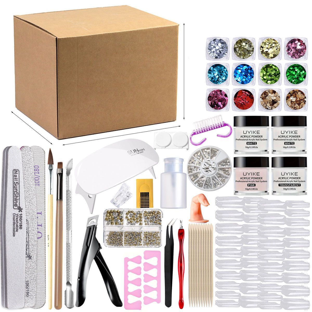 Nail Art Kit Gel Lamp Nail Grinder Nail Polishes Nail Art Tools Nail - Multi - Size Set1 VXN Beauty