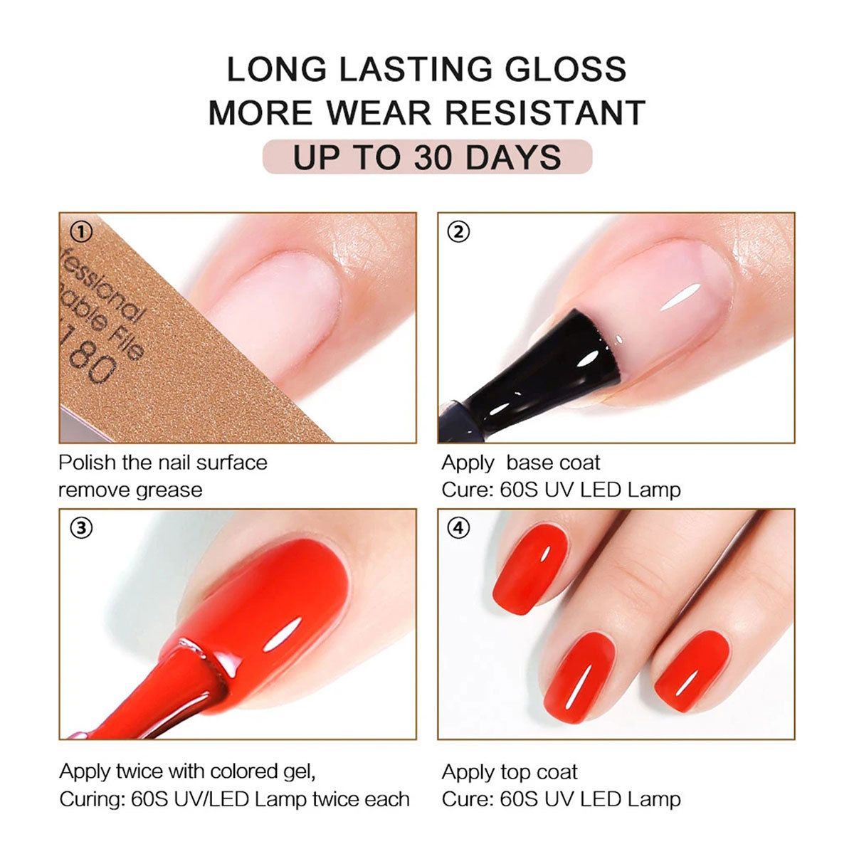 Nail Art Kit Gel Lamp Nail Grinder Nail Polishes Nail Art Tools Nail - Multi - Size Set2 VXN Beauty