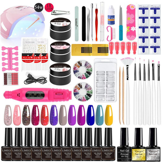 Nail Art Kit Gel Lamp Nail Grinder Nail Polishes Nail Art Tools Nail - Multi - Size 168-2 VXN Beauty