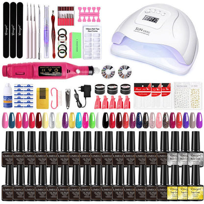 Nail Art Kit Gel Lamp Nail Grinder Nail Polishes Nail Art Tools Nail - Multi - Size 168-2 VXN Beauty