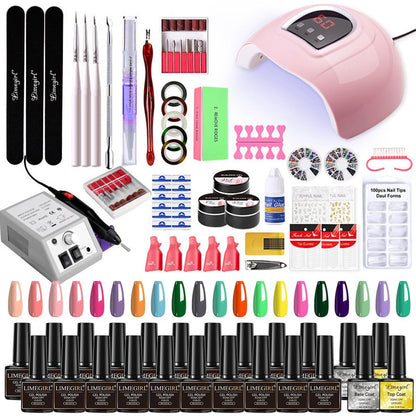 Nail Art Kit Gel Lamp Nail Grinder Nail Polishes Nail Art Tools Nail - Multi - Size 168-7 VXN Beauty