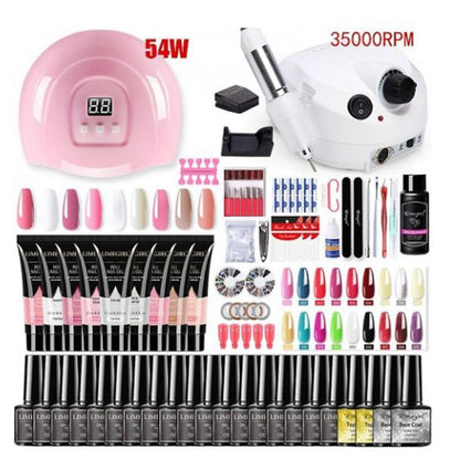 Nail Art Kit Gel Lamp Nail Grinder Nail Polishes Nail Art Tools Nail - Multi - Size 168-7 VXN Beauty