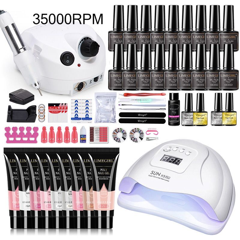 Nail Art Kit Gel Lamp Nail Grinder Nail Polishes Nail Art Tools Nail - Multi - Size 168-7 VXN Beauty