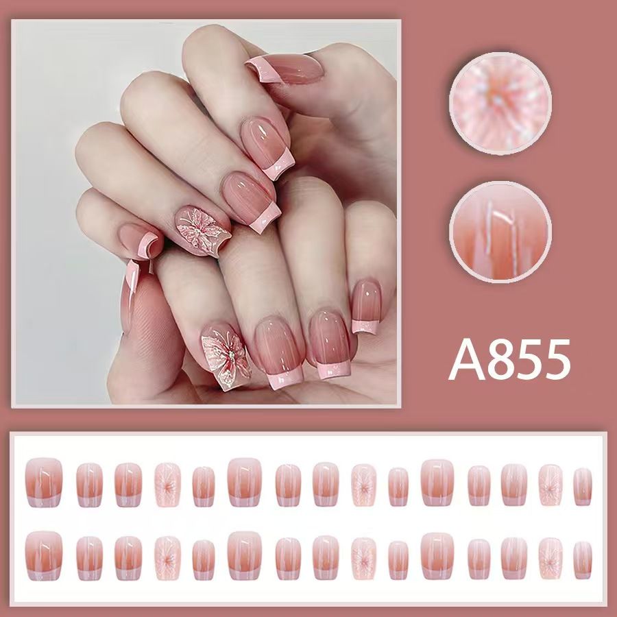 12 boxes / 288 pieces, white light luxury fashion French ins style flash sweet cool simple empress spicy girl new spring wear nail set VXN Beauty