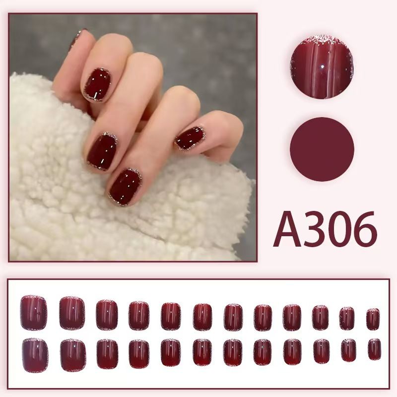 12 boxes / 288 pieces, white light luxury fashion French ins style flash sweet cool simple empress spicy girl new spring wear nail set VXN Beauty