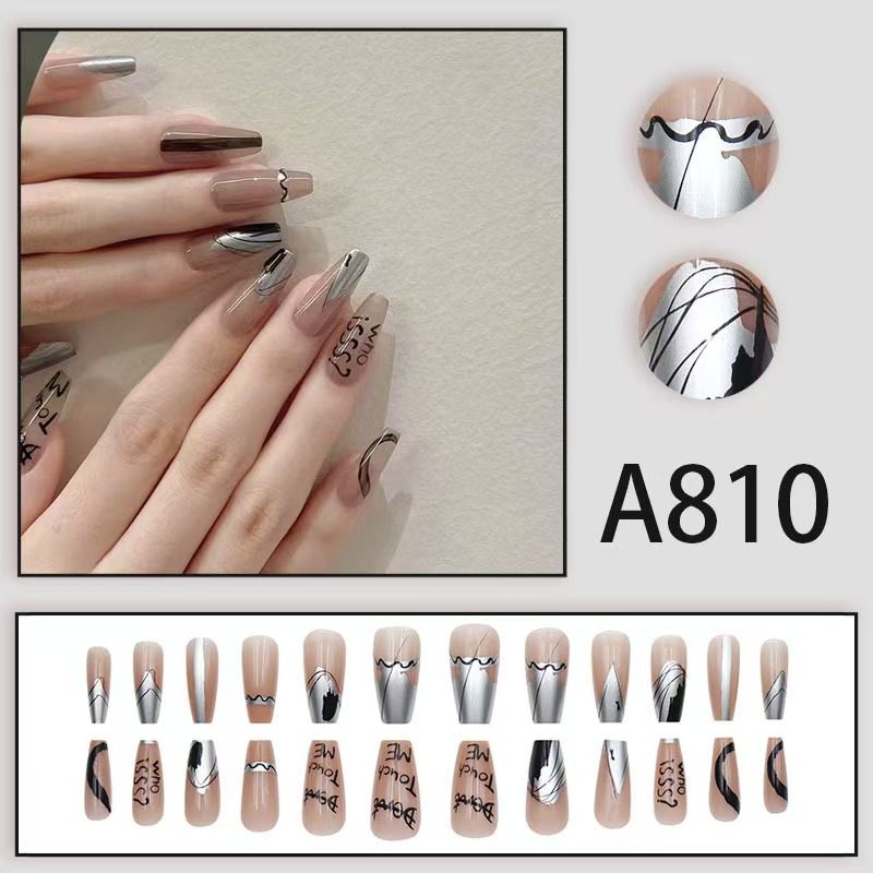 12 boxes / 288 pieces, white light luxury fashion French ins style flash sweet cool simple empress spicy girl new spring wear nail set VXN Beauty