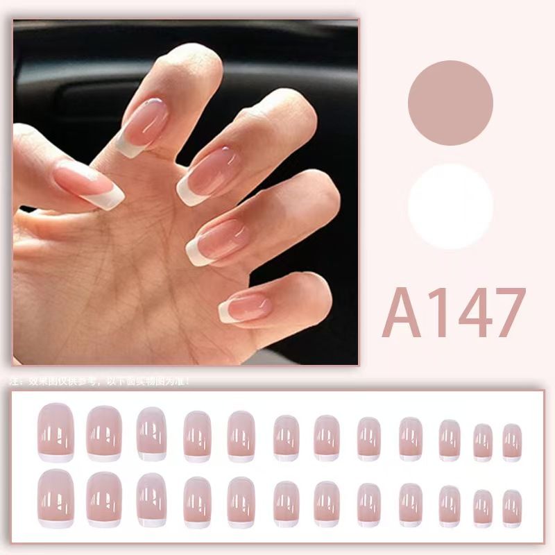 12 boxes / 288 pieces, white light luxury fashion French ins style flash sweet cool simple empress spicy girl new spring wear nail set VXN Beauty