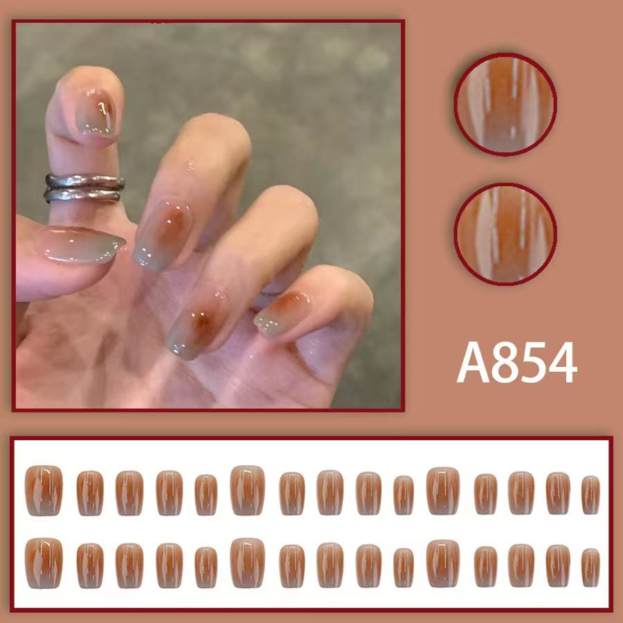 12 boxes / 288 pieces, white light luxury fashion French ins style flash sweet cool simple empress spicy girl new spring wear nail set VXN Beauty