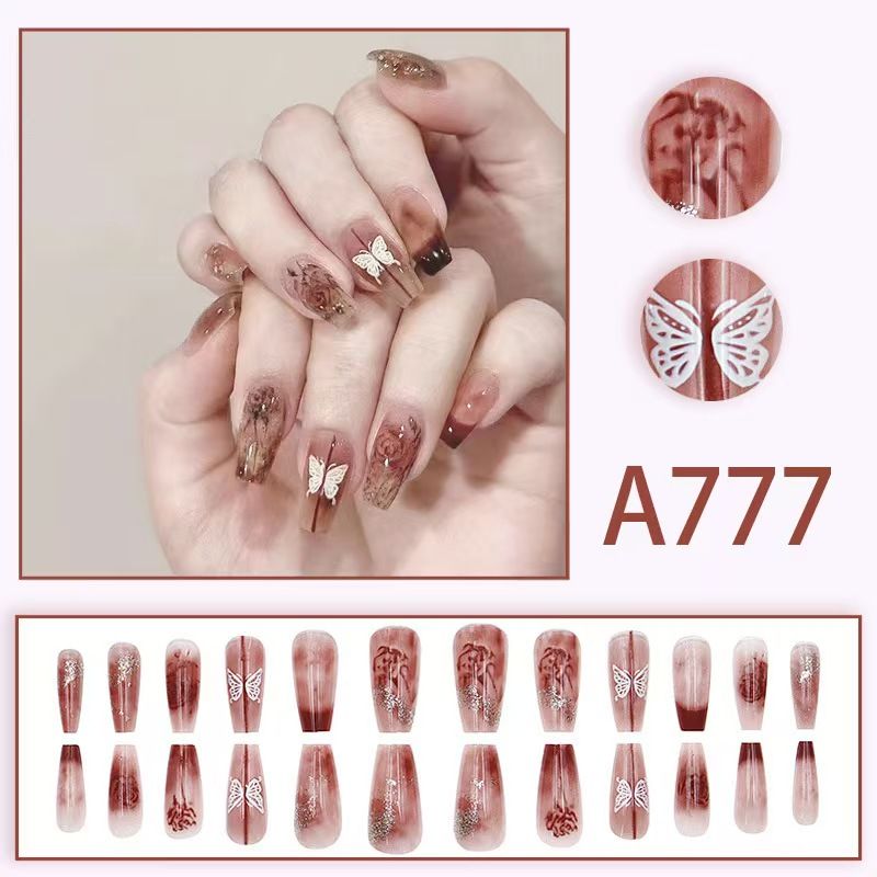 12 boxes / 288 pieces, white light luxury fashion French ins style flash sweet cool simple empress spicy girl new spring wear nail set VXN Beauty