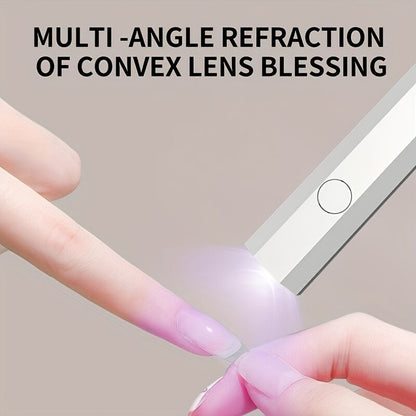 A compact portable gel nail polish lamp with a digital display — this wireless lamp lights up quickly and is perfect for home nail salons and travel. VXN Beauty
