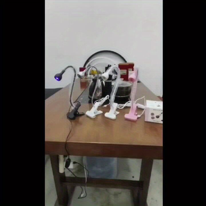 Straight UV/LED Nail Lamp, Table Lamp, Night Light, USB Nail Clamp Light, Gel Polish Curing Light with UV/LED Dual Function（WHITE） VXN Beauty