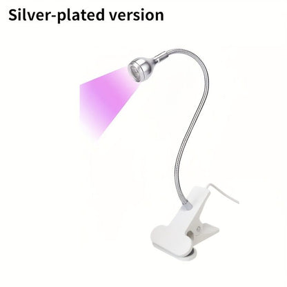 Straight UV/LED Nail Lamp, Table Lamp, Night Light, USB Nail Clamp Light, Gel Polish Curing Light with UV/LED Dual Function（WHITE） VXN Beauty