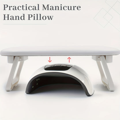 Pink Dual-Use Hand Pillow: Combines Manicure Support and Portable Folding, Ergonomic Design, Suitable for Multiple Scenarios, Providing Comfort Anytime VXN Beauty