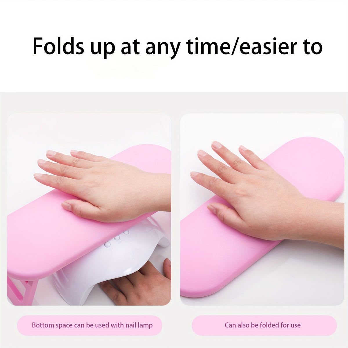 Pink Dual-Use Hand Pillow: Combines Manicure Support and Portable Folding, Ergonomic Design, Suitable for Multiple Scenarios, Providing Comfort Anytime VXN Beauty