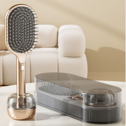 Air Cushion Massage Hair Brush Set with Wall Mount Holder Base - Pink VXN Beauty