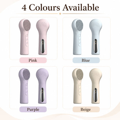 Silicone Facial Cleansing Brush Sonic Vibration Heating Waterproof Rechargeable-PINK VXN Beauty