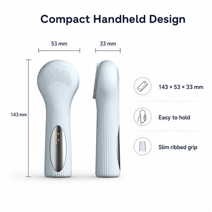 Silicone Facial Cleansing Brush Sonic Vibration Heating Waterproof Rechargeable-PURPLE VXN Beauty