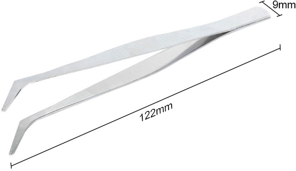 Set of 4 Tweezers | Precision Tweezers | Tweezer Set | Multiuse Tweezers | For Beauty, Nail Art, etc. | Stainless Steel VXN Beauty