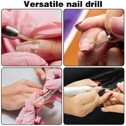 2 Pack Nail Drill Bits, Carbide Drill Bits Remover Cuticle Bit for Nail Drill Cleans Dead Nail Supplies, Drill Bits Nail Tech Suitable for Electric VXN Beauty
