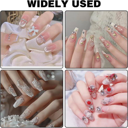3400 Pack Gold and Silver Star Nail Charms, 3D Metal Nail Art Gems for DIY Manicures, Nail Decoration, Crafts and Salon Accessories VXN Beauty