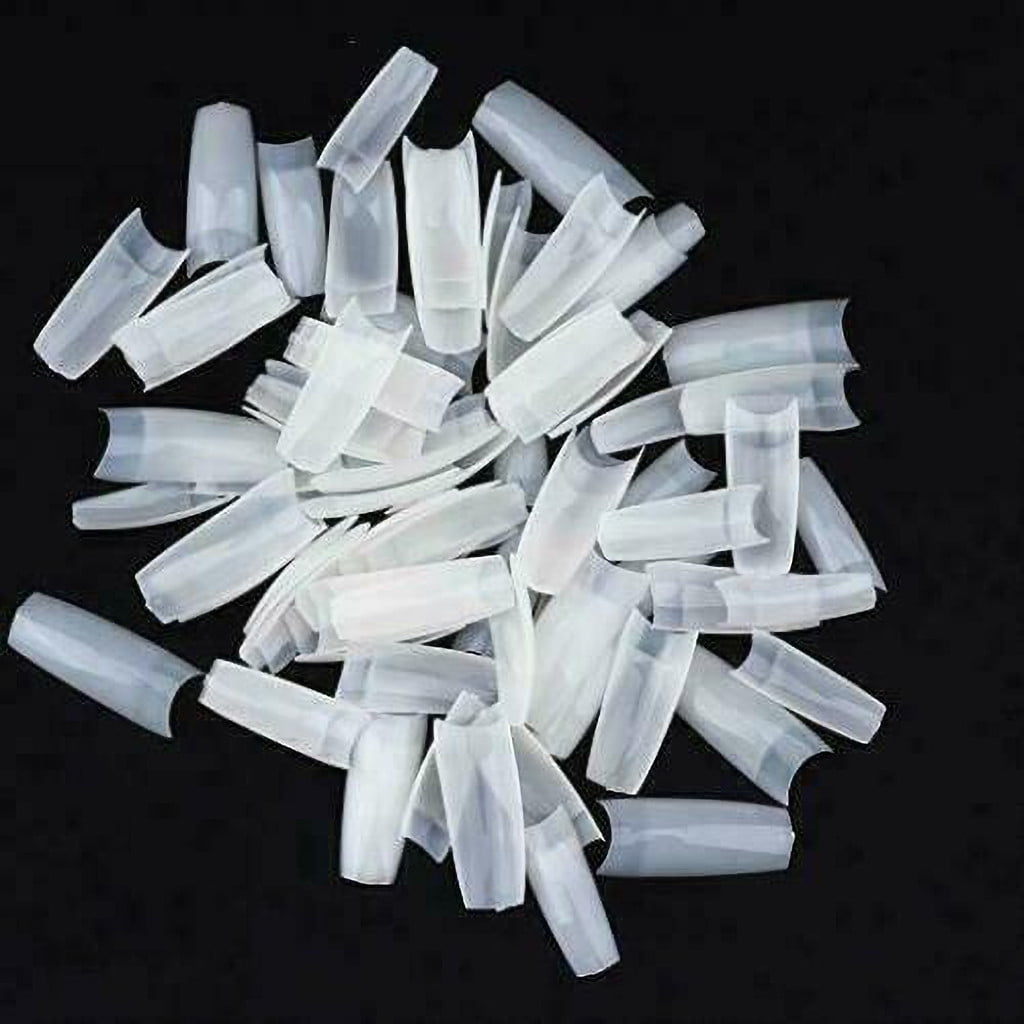 500PCS Half Cover False Nails Tips - Acrylic Nail Tips, Lady French Style Acrylic Artificial Tip Manicure with Box for Nail Tips Art Salons and Home DIY, Artificial False Nails Tips With Box VXN Beauty