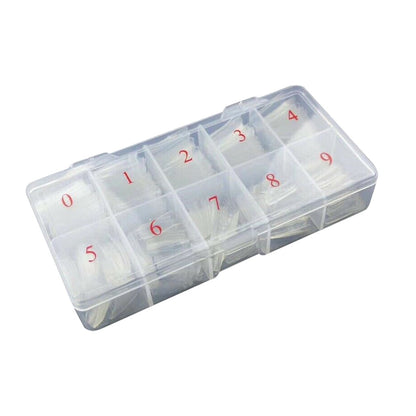500PCS Acrylic Nail Tips,French Style Artificial False Nails for Manicure,DIY Nail Art with Storage Box,10 Sizes,Natural & Clear,Perfect Gift for Nail & Home Use Transparent VXN Beauty
