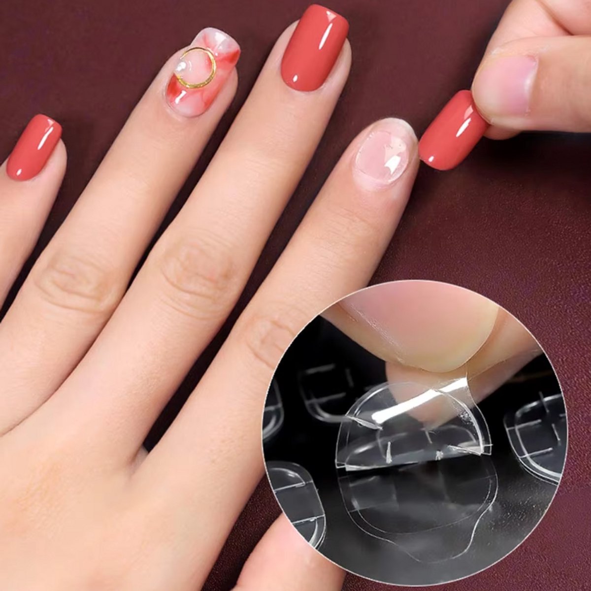 120x (MEGA PACK) Double-Sided Nail Stickers | 5 Sheets | Stick-on Nails | Press-on Nails | Fake Nails | Nail Stickers VXN Beauty