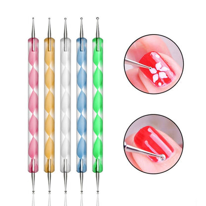 Teenitor Nail Art Brushes,3D Nail Art Paiting Polish Design Kit Nail Foil, Manicure Tape, Color Rhinestones for Nails-Black VXN Beauty