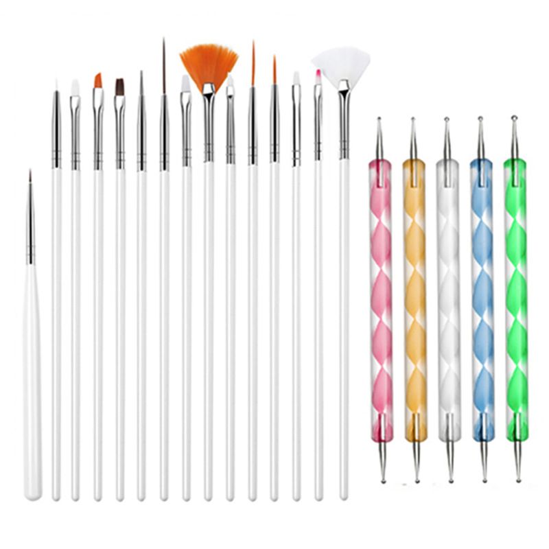 Teenitor Nail Art Brushes,3D Nail Art Paiting Polish Design Kit Nail Foil, Manicure Tape, Color Rhinestones for Nails-Black VXN Beauty