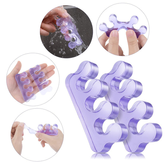 Toe Separators for Nail Polish, Silicone Toe Separator, Straighteners and Correctors for Overlapping Toes, Bunions, Hammer Toe VXN Beauty