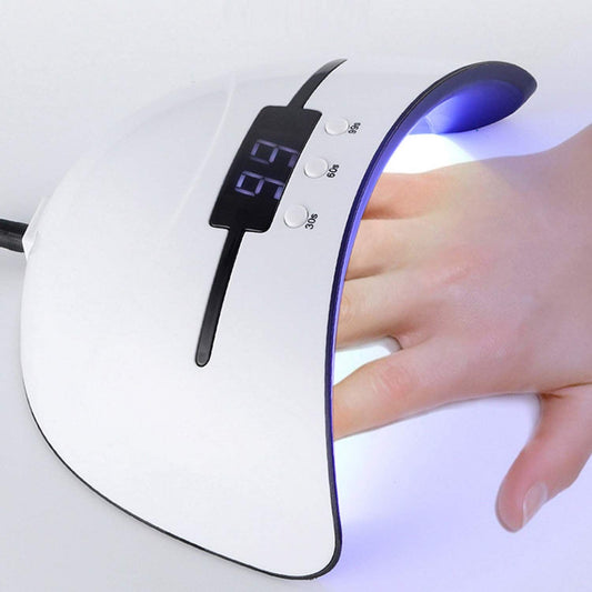 Nail Lamp LED Nail Dryer Lamp Curing Gel Light with 3 Timer Setting Polish UV Portable Light (White) VXN Beauty
