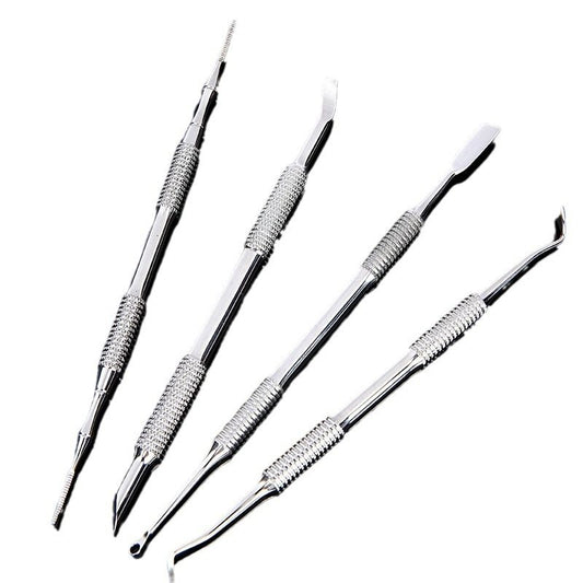 Remover Stainless Steel Professional 4pcs Set Cuticle Scraper Fingernails & Toenails Clean Manicure Tools Cuticle Care VXN Beauty