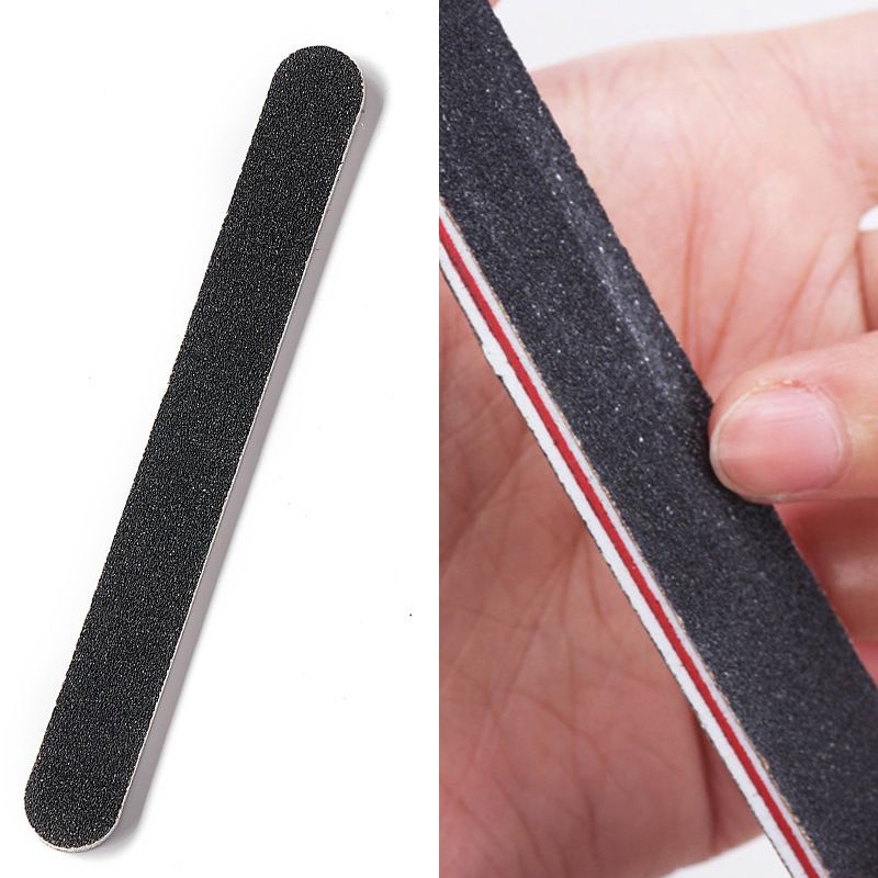 Nail File 5 PCS Professional Double Sided Grit Nail Files Emery Board Black Manicure Pedicure Tool and Nail Buffering Files VXN Beauty