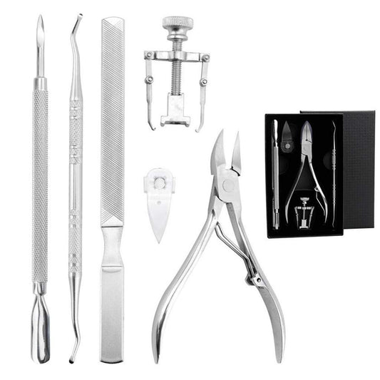 Toenail Tool Kit (6PCS), Professional Toe Nail Clipper Set for Ingrown & Thick Nail, Stainless Steel Ingrown Toenail Kit VXN Beauty