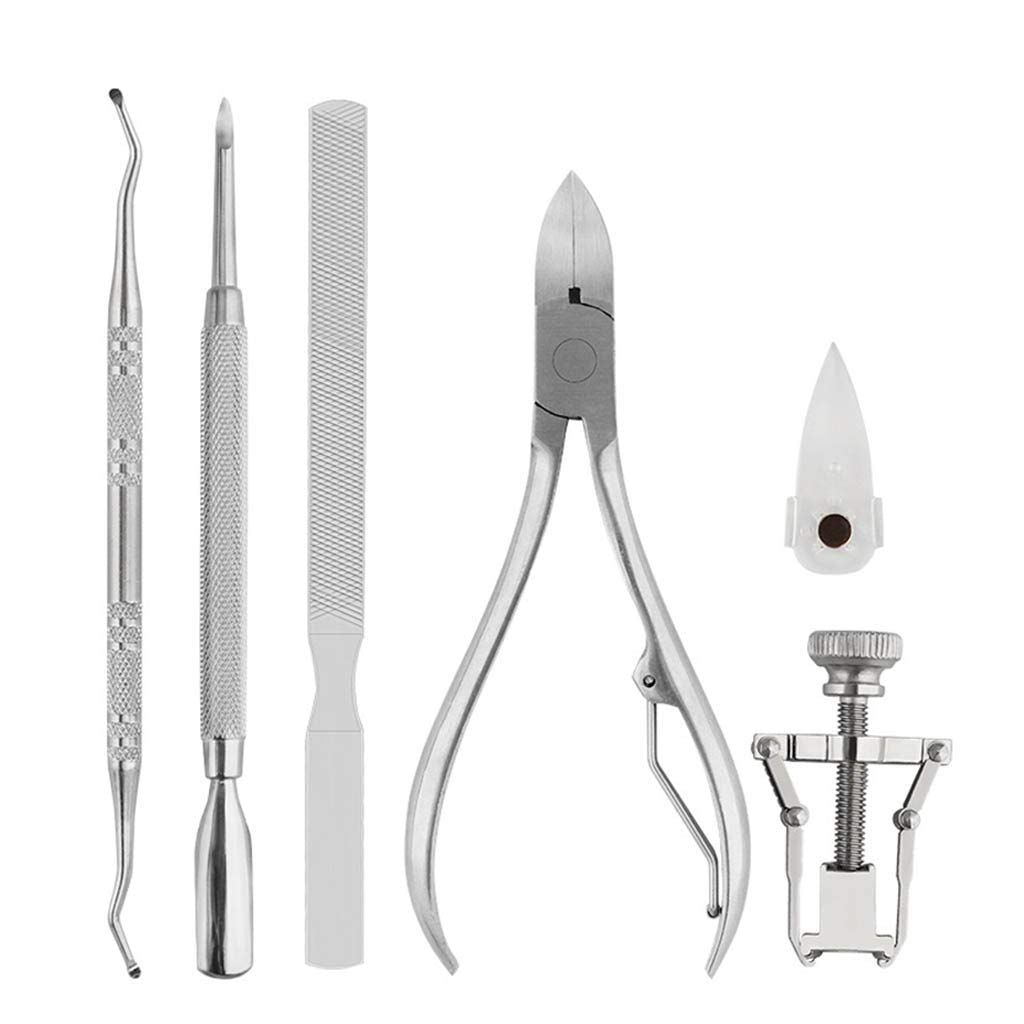Toenail Tool Kit (6PCS), Professional Toe Nail Clipper Set for Ingrown & Thick Nail, Stainless Steel Ingrown Toenail Kit VXN Beauty