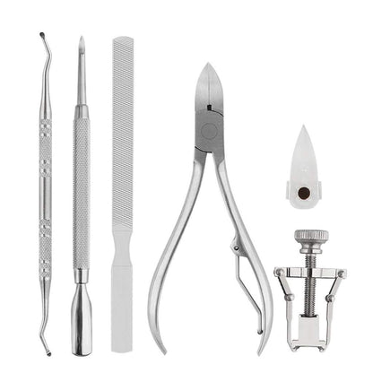 Toenail Tool Kit (6PCS), Professional Toe Nail Clipper Set for Ingrown & Thick Nail, Stainless Steel Ingrown Toenail Kit VXN Beauty