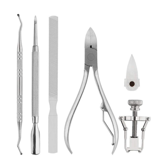 Toenail Tool Kit (6PCS), Professional Toe Nail Clipper Set for Ingrown & Thick Nail, Stainless Steel Ingrown Toenail Kit VXN Beauty