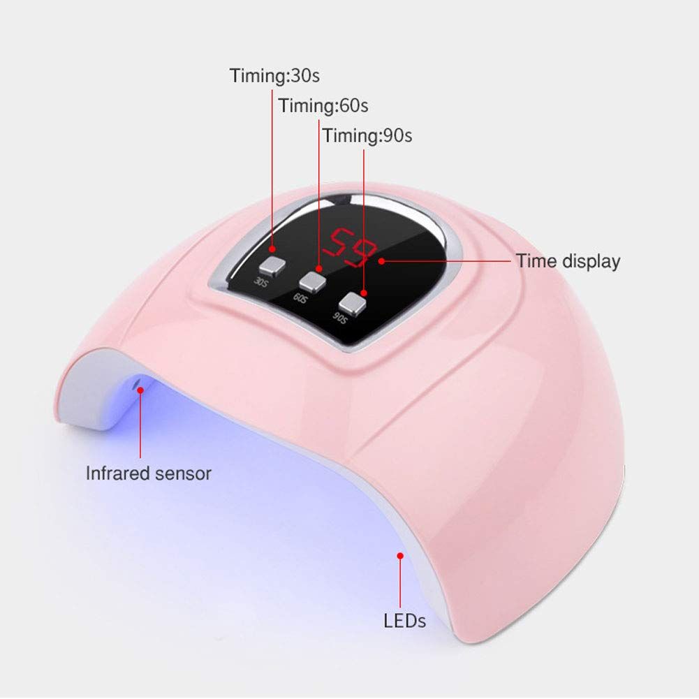 Nail Polish Dryer, 54W UV LED Nail Lamp Led Gel Nail Polish Curing Lamp ail Lamp Nail Art Gel Polish Dryer Professional Manicure VXN Beauty