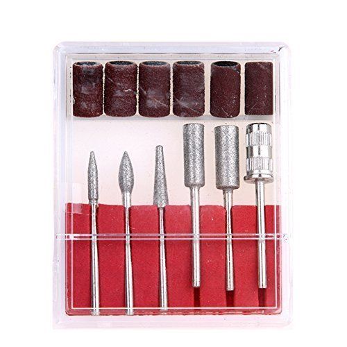 Professional Electric Manicure Pedicure Drill Sander Pen Nail Art Grinder with Multi Sanding Bits and Power Adapter (Black) VXN Beauty