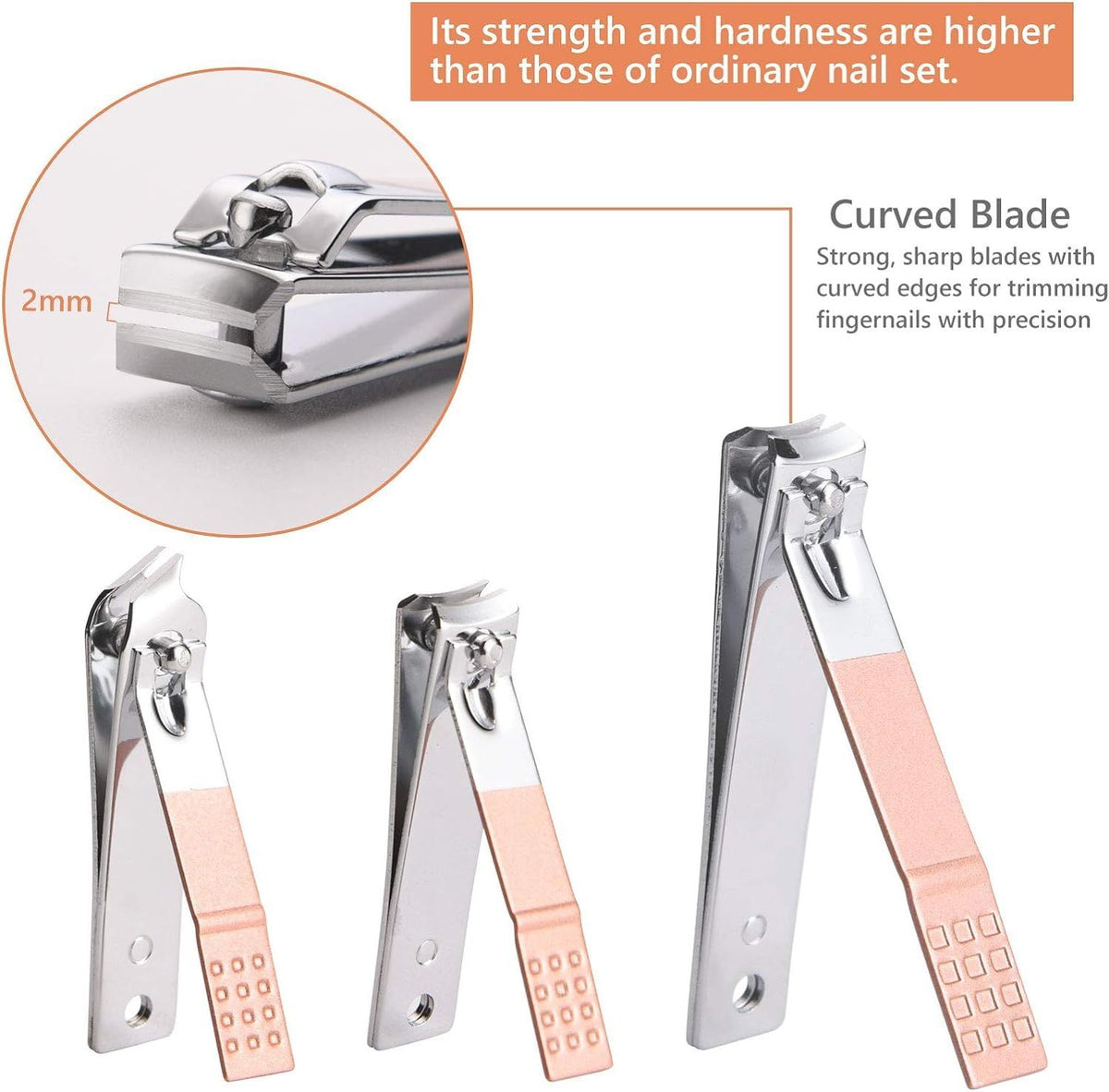 Nail Clippers for Men Women, 18 In 1 Stainless Steel Nail Kit Professional Manicure Pedicure Kit Nail Scissors Cuticle Trimmer VXN Beauty
