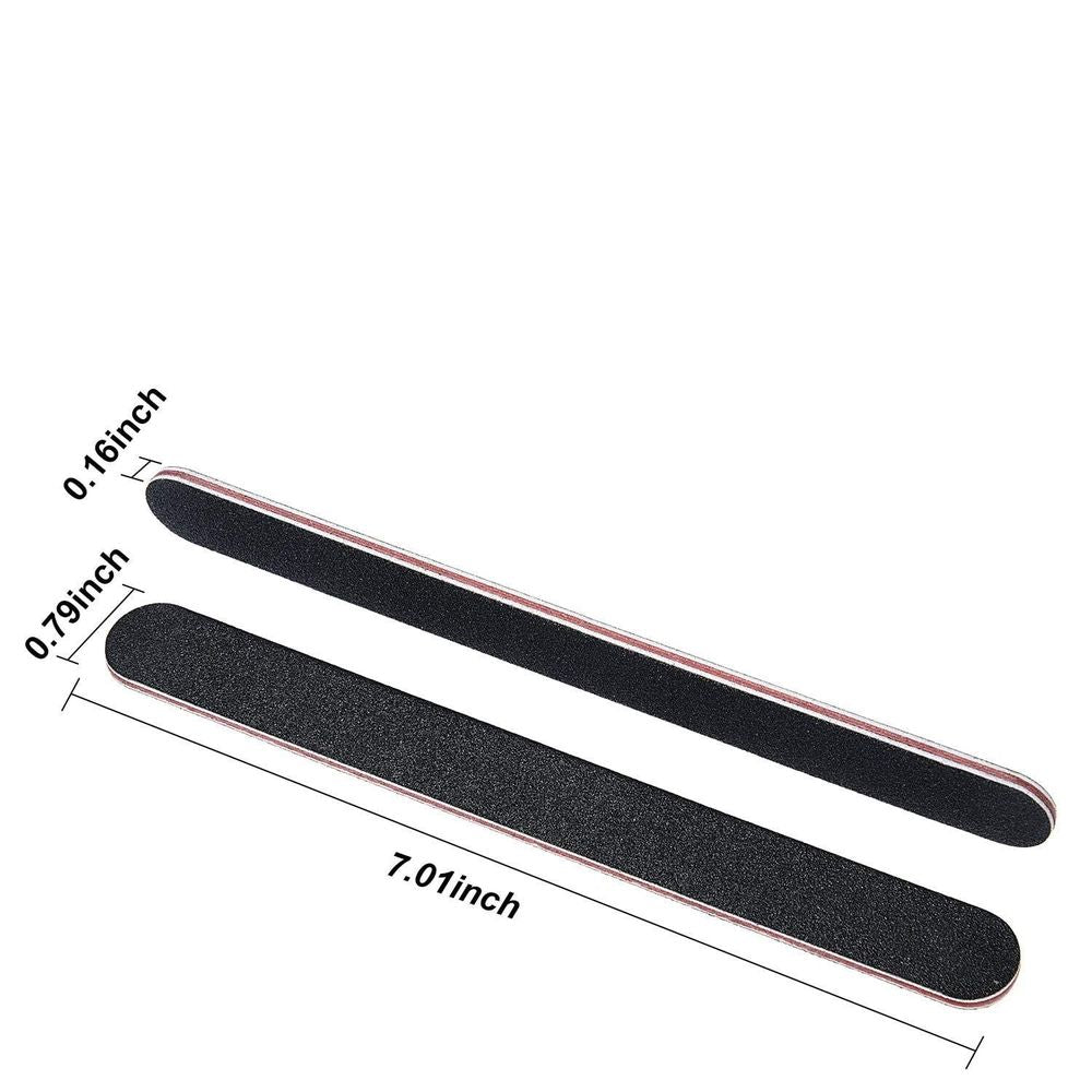Nail Files And Buffers, 12 PCS Professional Nail Manicure Tool Grits Nail Buffer Block 100/180 Grits Emery Boards For Acrylic And Natural Nails VXN Beauty