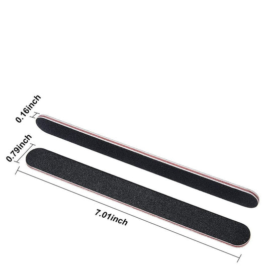 Nail Files And Buffers, 12 PCS Professional Nail Manicure Tool Grits Nail Buffer Block 100/180 Grits Emery Boards For Acrylic And Natural Nails VXN Beauty