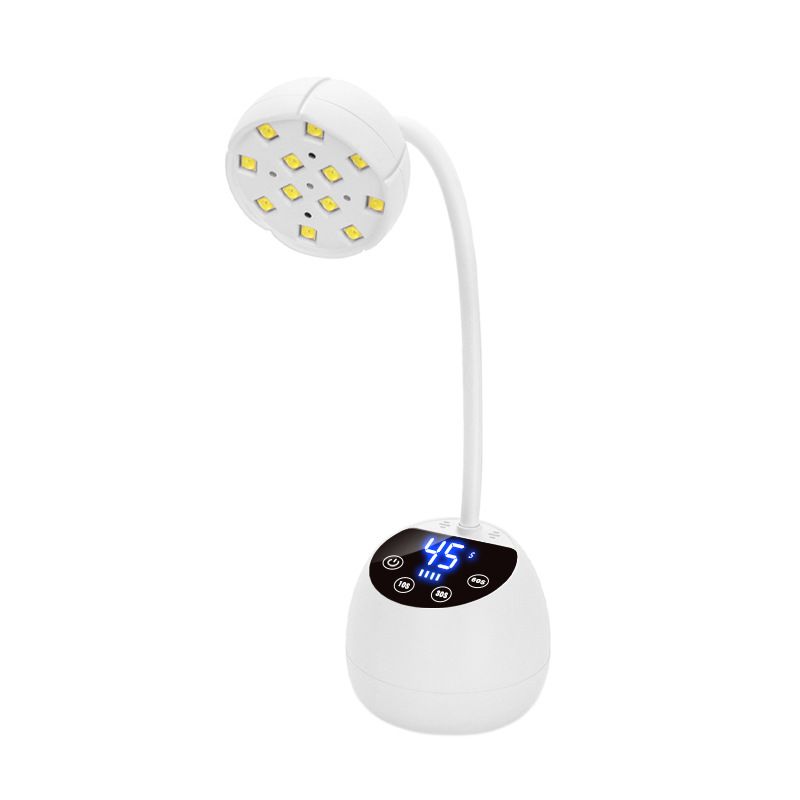 UV LED Nail Lamp Cordless Mini UV Light for Gel Nails Tips,Portable Hands Free Flash Cure Light,USB Rechargeable Nail Dryers with Sensor & 3 Timers,Rotatable Gooseneck Manicure Gel Polish Lamp VXN Beauty