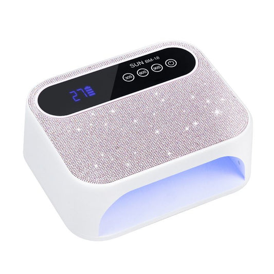 Cordless Nail Lamp, Rechargeable UV Nail Lamp for Gel Nails, LED Nail Lamp with 3 Timer Modes, Gel Nail Light Decorate with Sparkling Nail Rhinestones Diamond (Sparkly Diamond) VXN Beauty