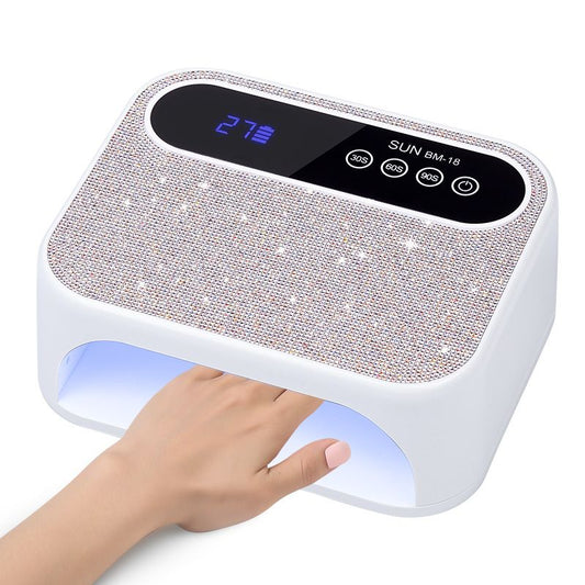 Cordless Nail Lamp, Rechargeable UV Nail Lamp for Gel Nails, LED Nail Lamp with 3 Timer Modes, Gel Nail Light Decorate with Sparkling Nail Rhinestones Diamond (Sparkly Diamond) VXN Beauty