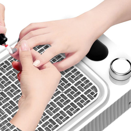 Nail Dust Collector - Professional Powerful Suction Dust Collector Nail Tech LED Display, Adjustable Speed Reusable Filter, Strainer Panel for Acrylic Nail Polishing Manicure Salon Home VXN Beauty