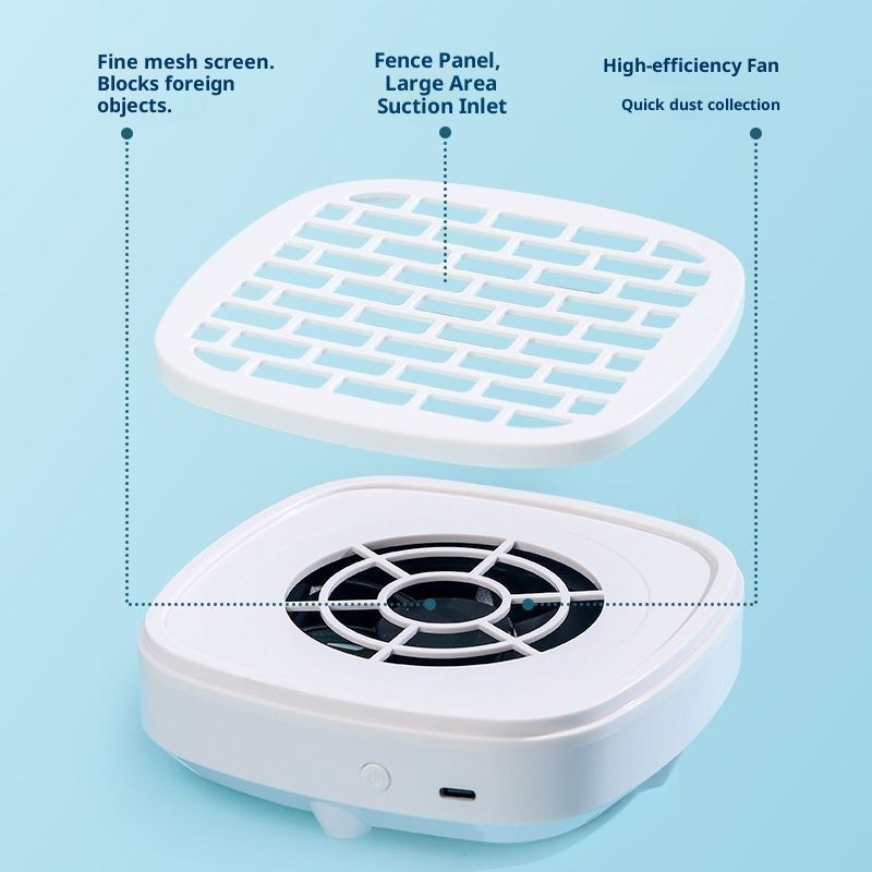 Nail Dust Collector, Cordless Dust Collector Nail Tech, Compact Powerful  Nail Vacuum Fan Rechargeable Dust Pedicure for Home, White（white） VXN Beauty
