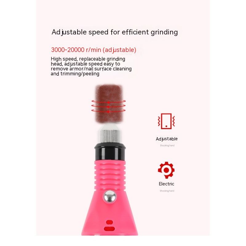 Manicure Pedicure Tool Powerful Portable Electric Nail Drill Compact Efile for Remover Acrylic Gel Nails Professional Nails File Pen Pink VXN Beauty